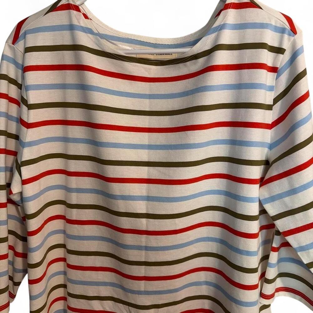 Seasalt Cornwall - NWT Women's 3/4 Sleeve Top Organic Cotton Sailor Top - Size U